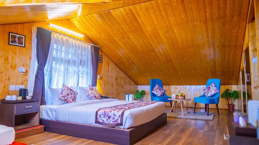 Dream Villa Retreat, Pelling - The interiors of the Attic room at our hotel