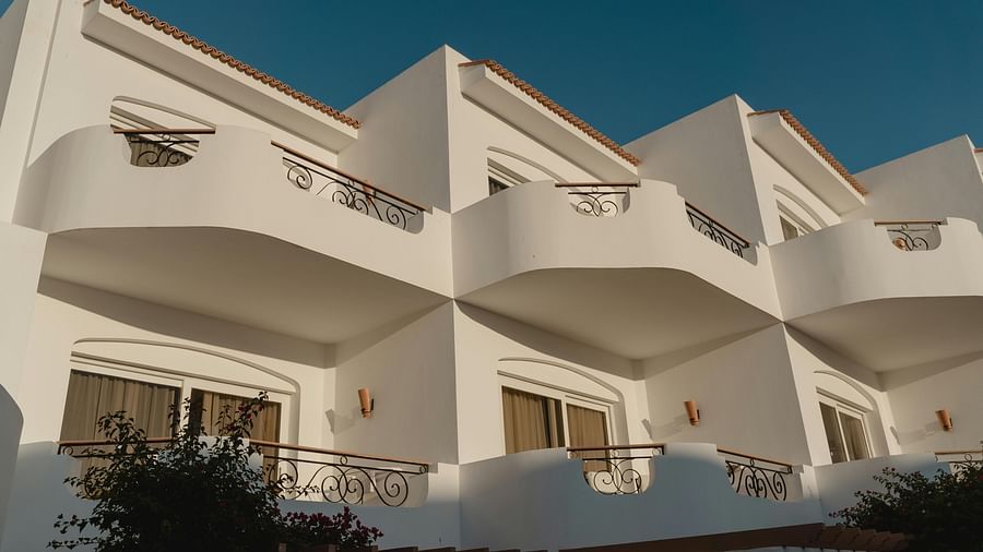 facade image of the hotel with balconies