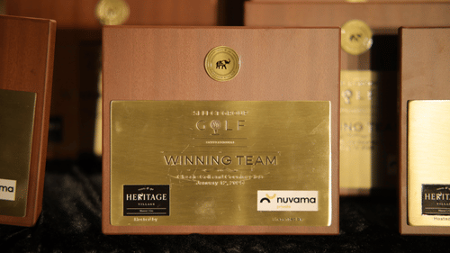 An image of Golf Select award for the winning team on 12 January 2025 at Heritage Village Resorts & Spa