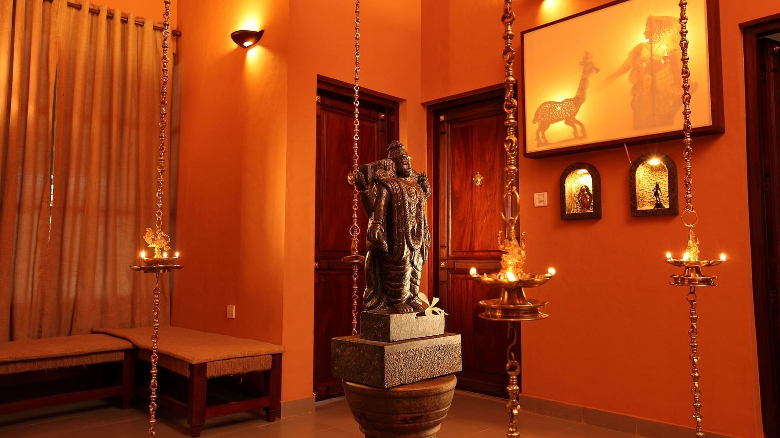 Spa area with warm, welcoming lighting setting the mood for relaxation