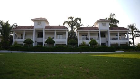 a view of Lords Hrim Akshara Resort Basar from the lawn area