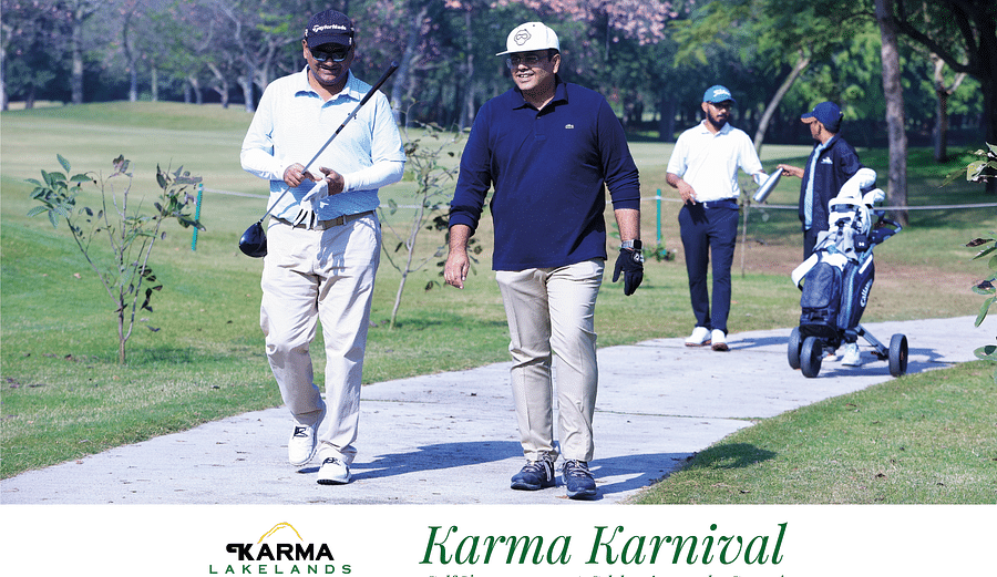 Picture featuring a few players of the golf tournament - karma karnival