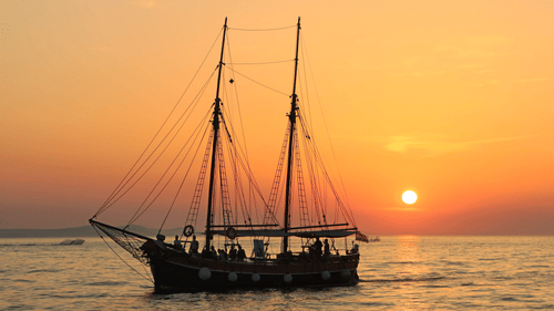 Early morning ferry ride image
