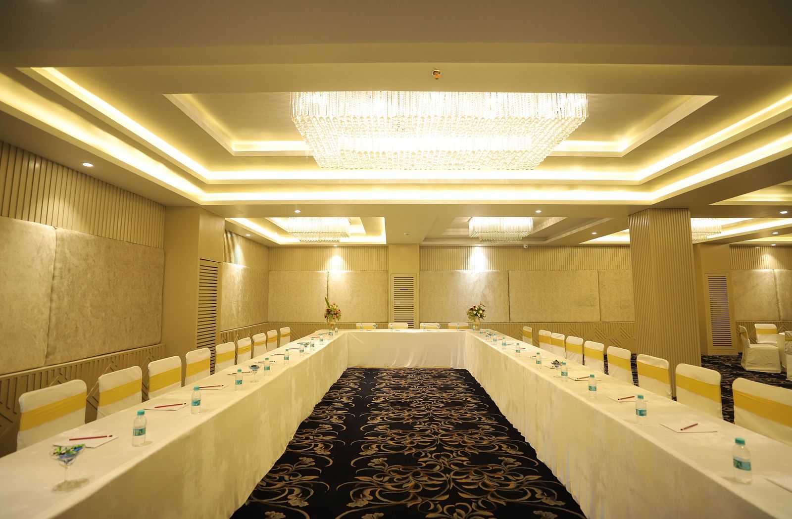 Carnival banquet hall setting at Essentia Luxury Resort & Spa, Udaipur.
