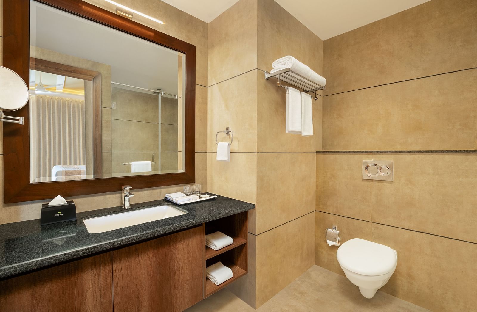 Vanity area of Presidential Suite Room at Essentia Luxury Resort & Spa, Udaipur.