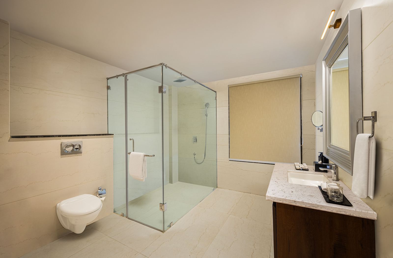 Vanity area of Executive Suite Room at Essentia Luxury Resort & Spa, Udaipur.