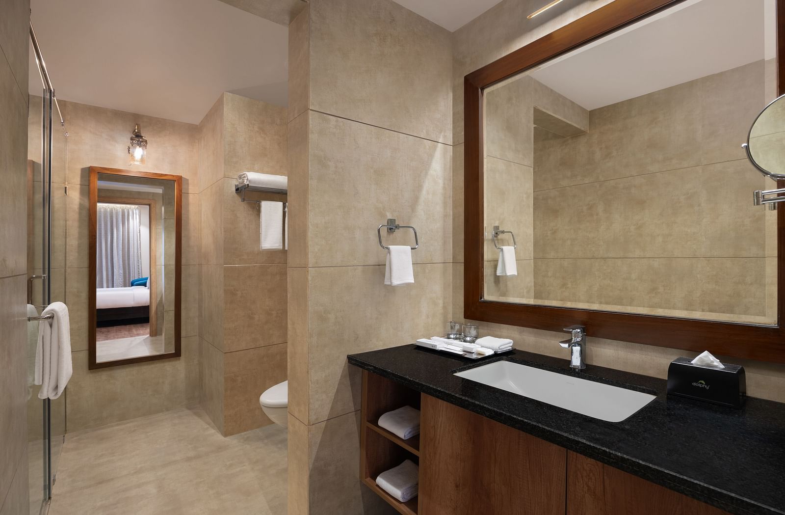 Vanity area of Presidential Suite Room at Essentia Luxury Resort & Spa, Udaipur.