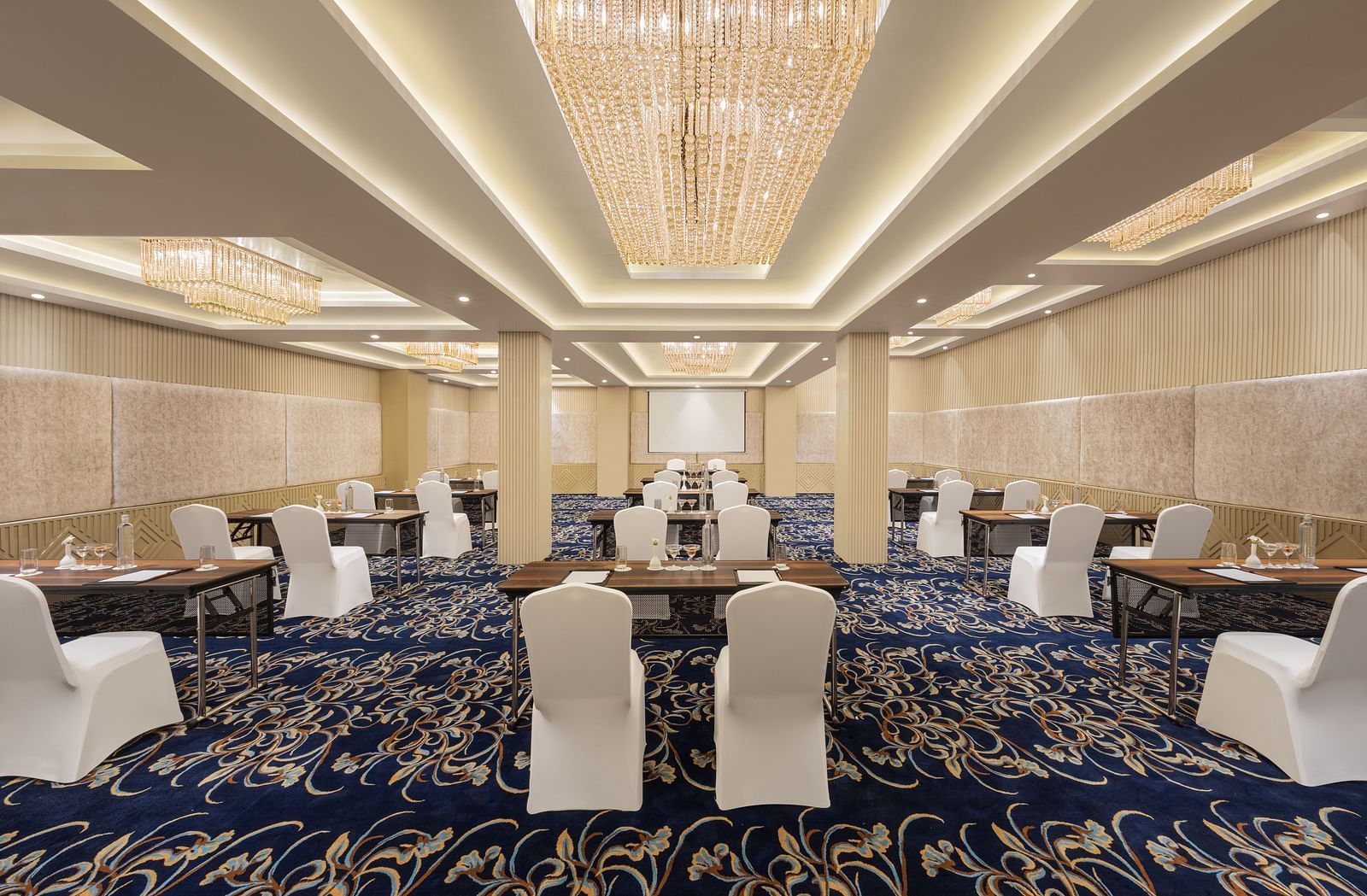 Carnival banquet hall setting at Essentia Luxury Resort & Spa, Udaipur.