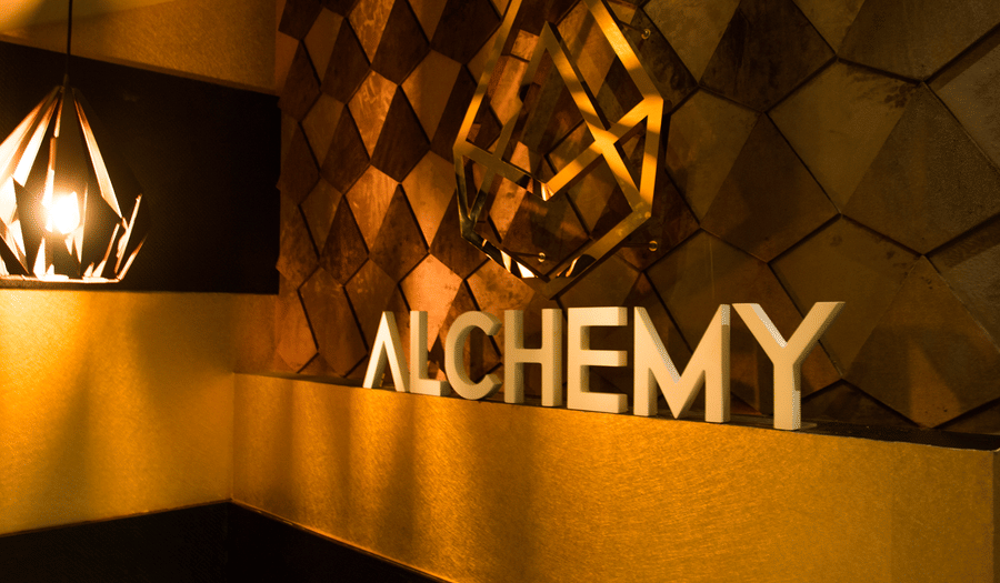 Signage of Alchemy, our in-house bar in Chennai - Raj Park Hotel, Chennai