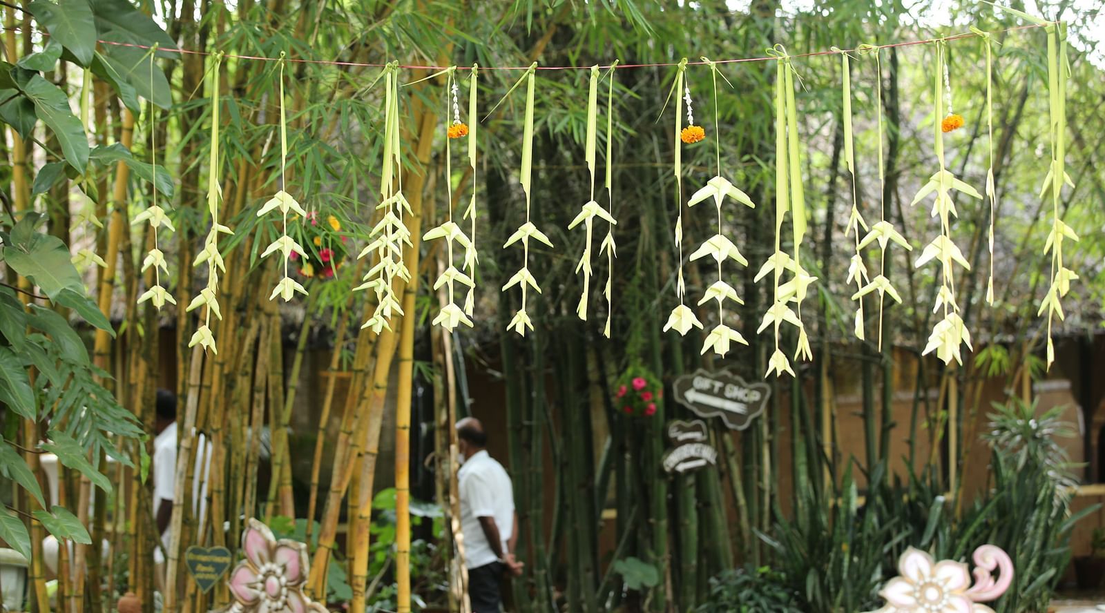 wedding decorations at the Hoysala Village Resort, Hassan