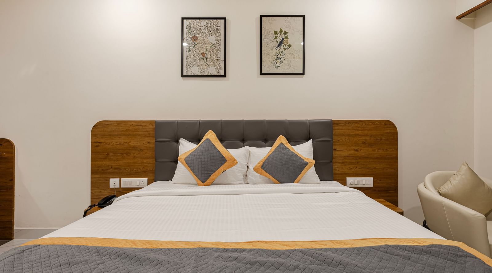 Family-friendly room with a king size bed and modern amenities at Lemonridge Hotels, IDPL Balanagar