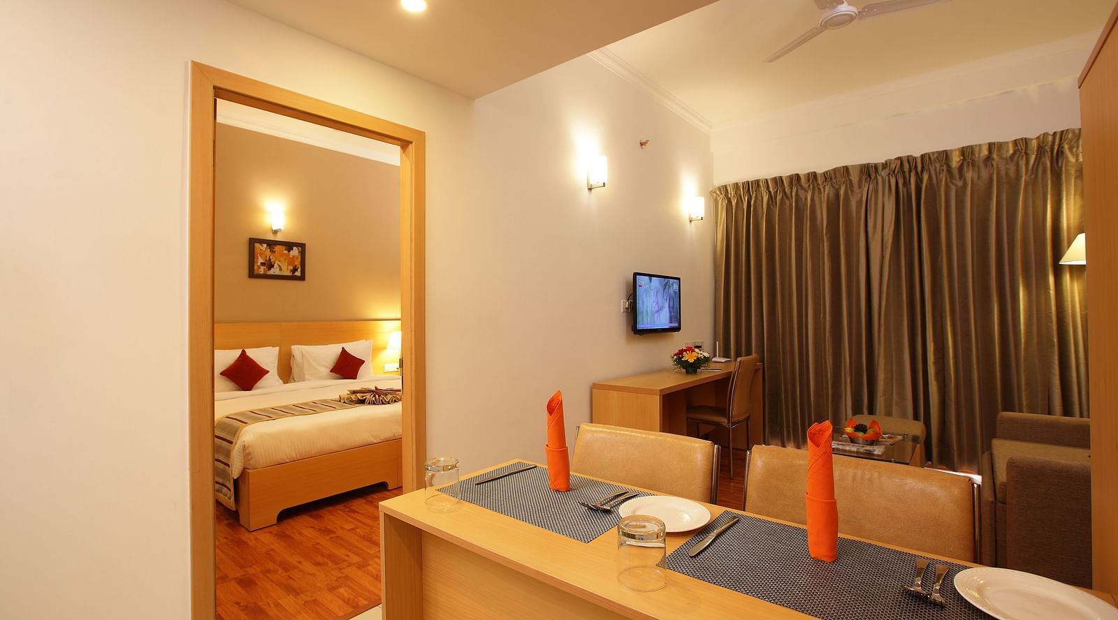 A view of the living room inside Deluxe room - Starlit Suites, Kochi