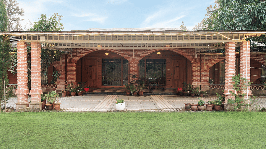 Facade view of the entrance The Sylvan Retreat, Dehradun.