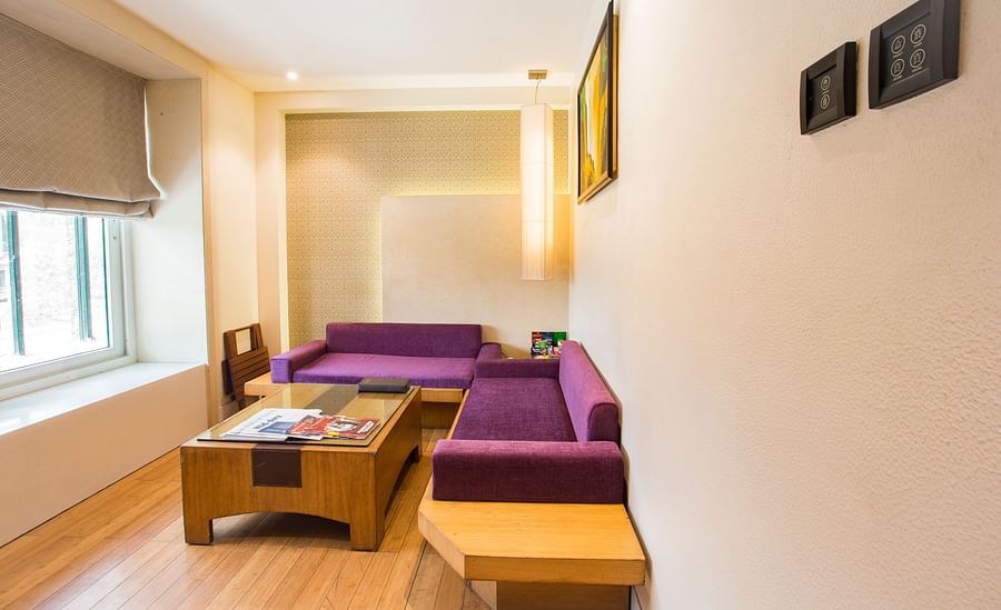 separate living space at our super deluxe rooms in juhu