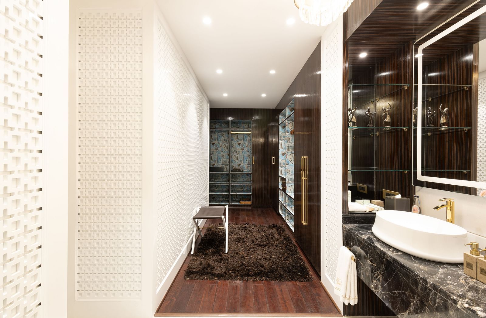 image of the bathroom at the Diplomatic suite room which opens to a walk in closet - The Claridges New Delhi
