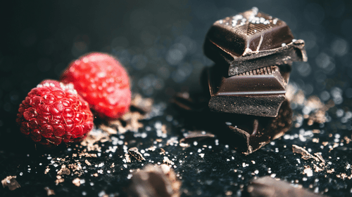 dark chocolate with raspberry 