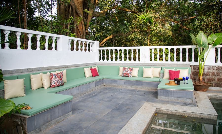 L shaped pool @ Lamrin Ucassaim Hotel, Goa