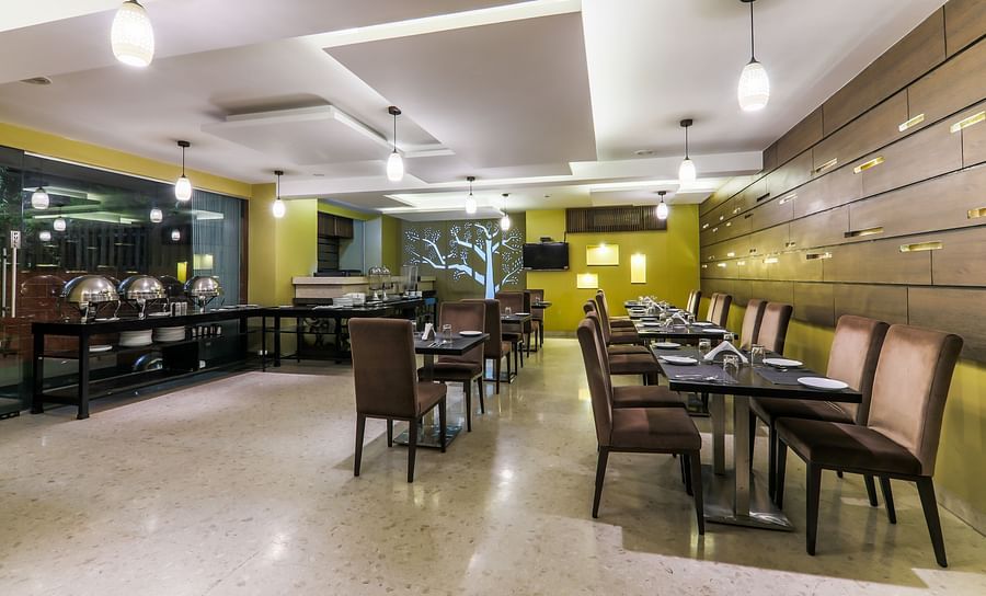 dining area at magnus star residency