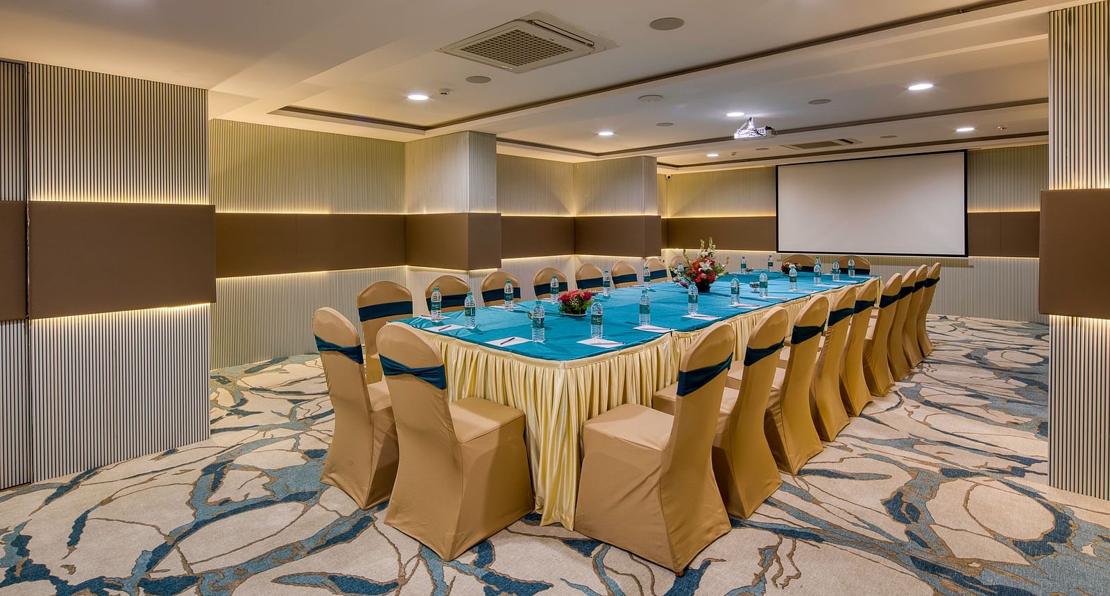 Another view of U-shaped seating at the board room at Le Foliage by TGI, Bangalore