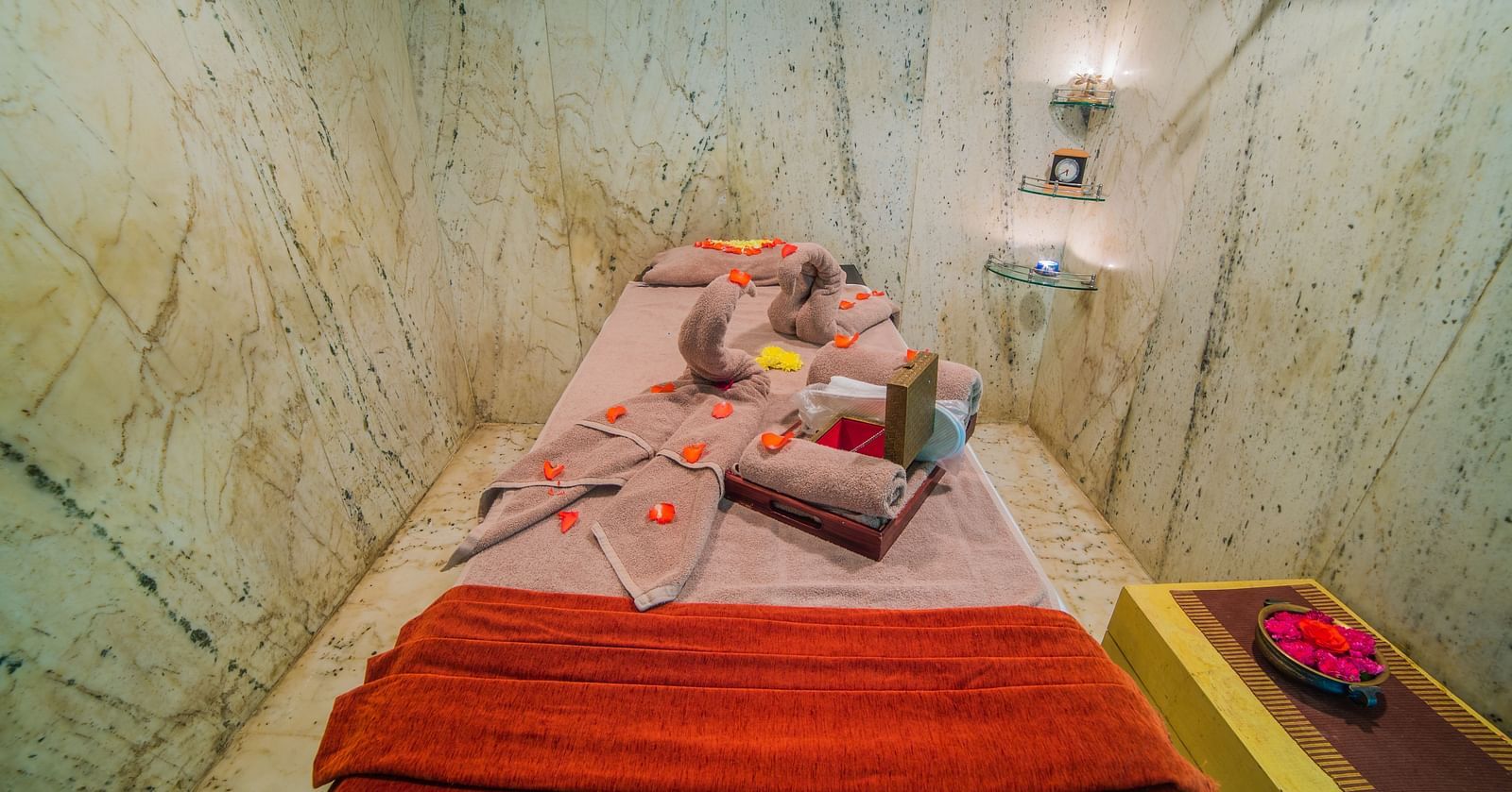 Massage room at Sitara Luxury Hotel in Hyderabad near Ramoji Film City