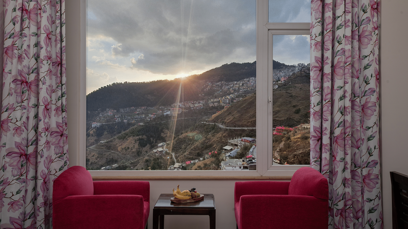 Hill view from the Premier Valley View Room at our Luxury hotel in Shimla - The Orchid Hotel Shimla