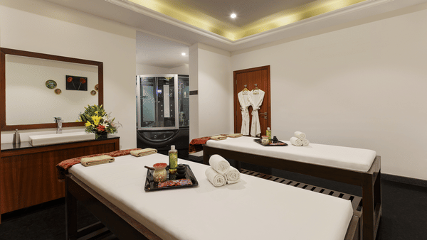 Soham Spa wellness treatment room at La Marvella, Bengaluru