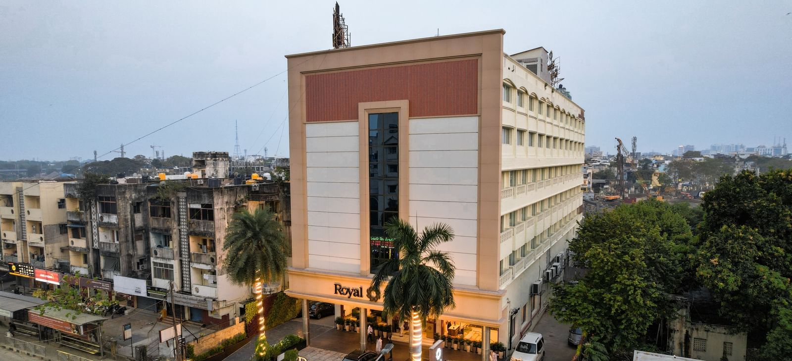 Exterior front view of the Hotel Royal Regency building from street level Chennai