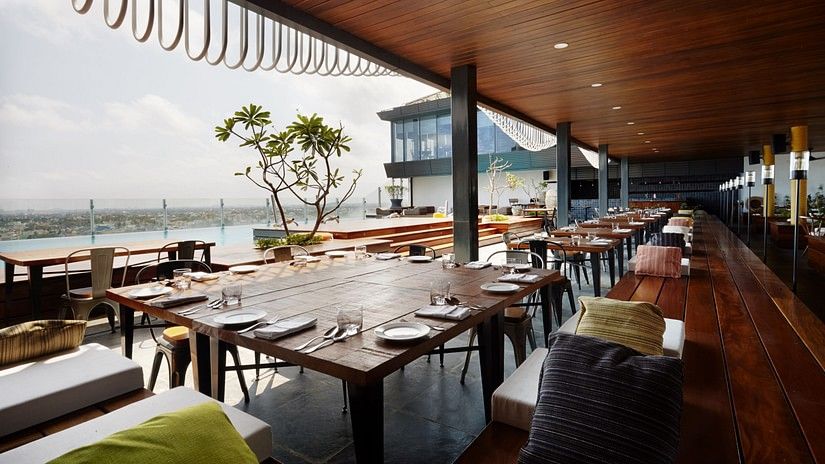 seating arrangements at a restaurant in Hablis Hotel for private dining