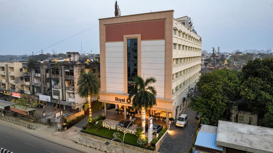 Exterior front view of the Hotel Royal Regency building from street level Chennai