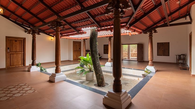Interior view of the Heritage Thottimane at Tapovana