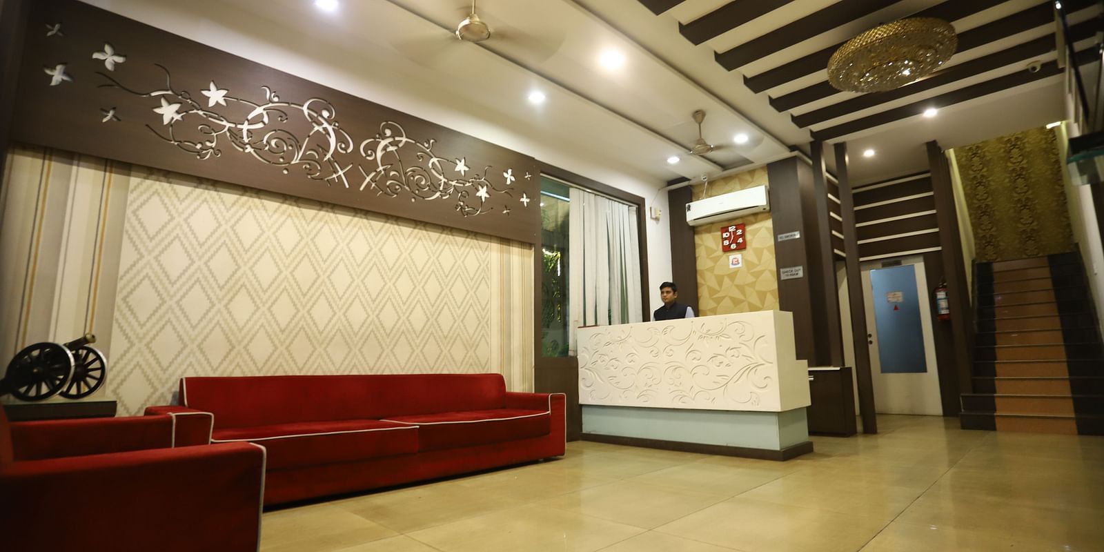 Lobby area of M Square Hotels & Resorts