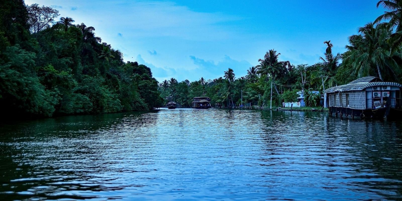 elegant boathouse in Kumarakom captured during the day