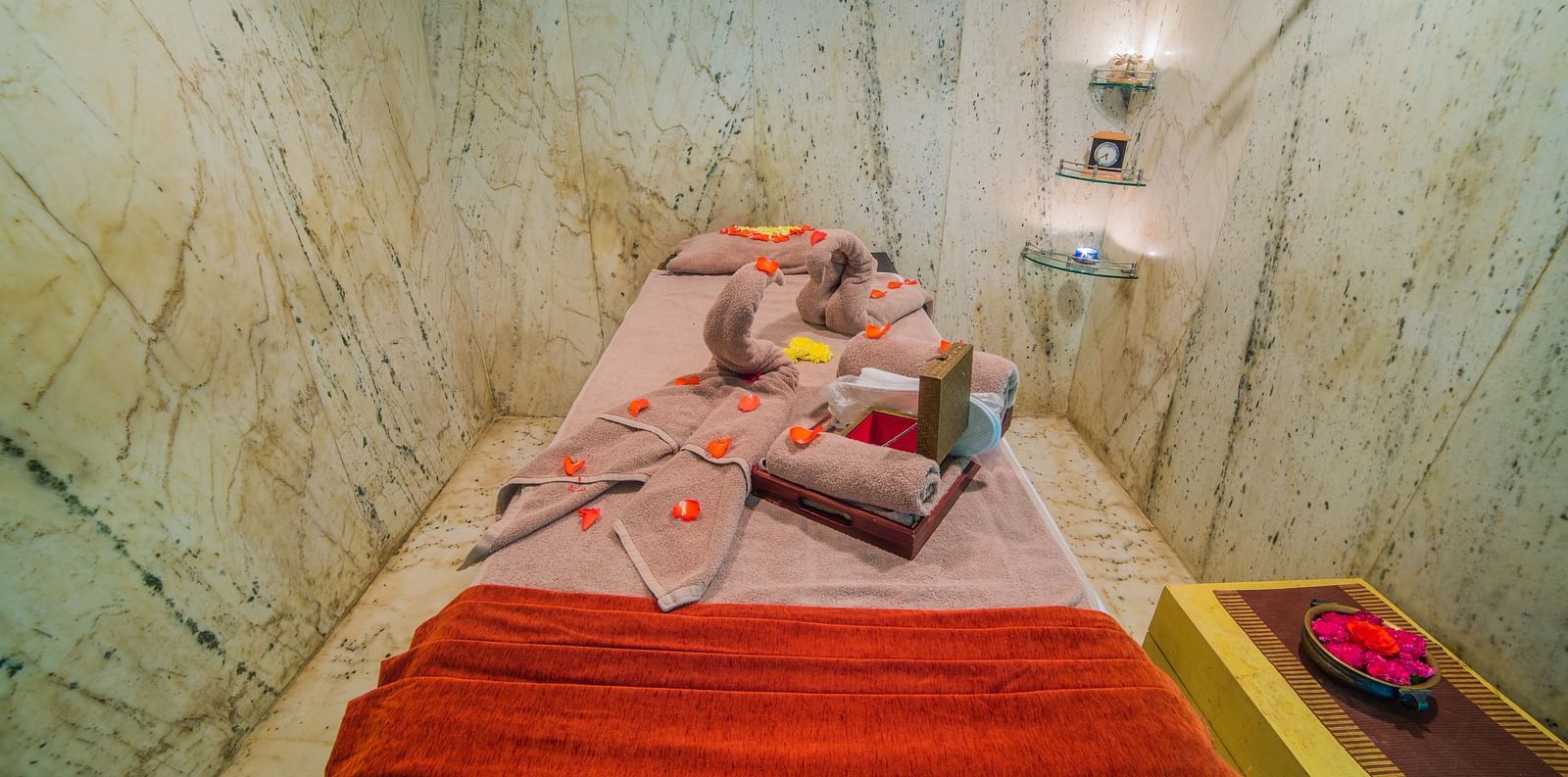 Massage room at Sitara Luxury Hotel in Hyderabad near Ramoji Film City
