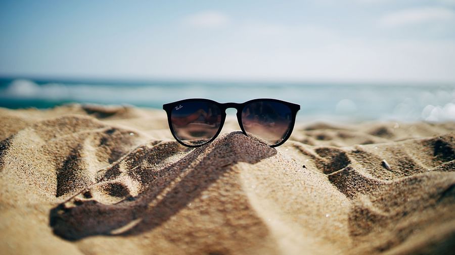 sunglasses on beach