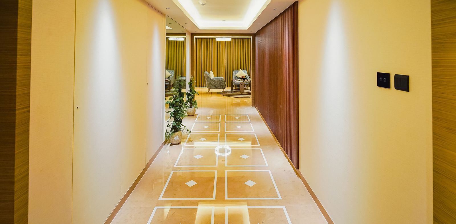 An image of the entrance to our Grand Velammal Suite in Madurai