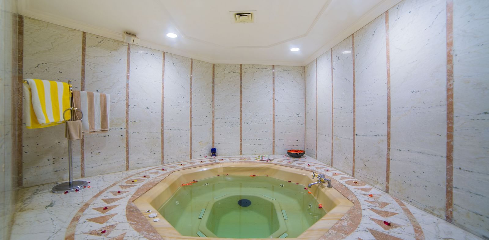 Jacuzzi area of the health club and spa at Sitara Luxury Hotel in Hyderabad near Ramoji Film City