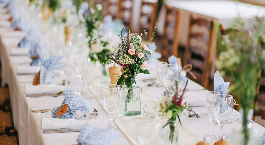 alt-text tables set up for a reception