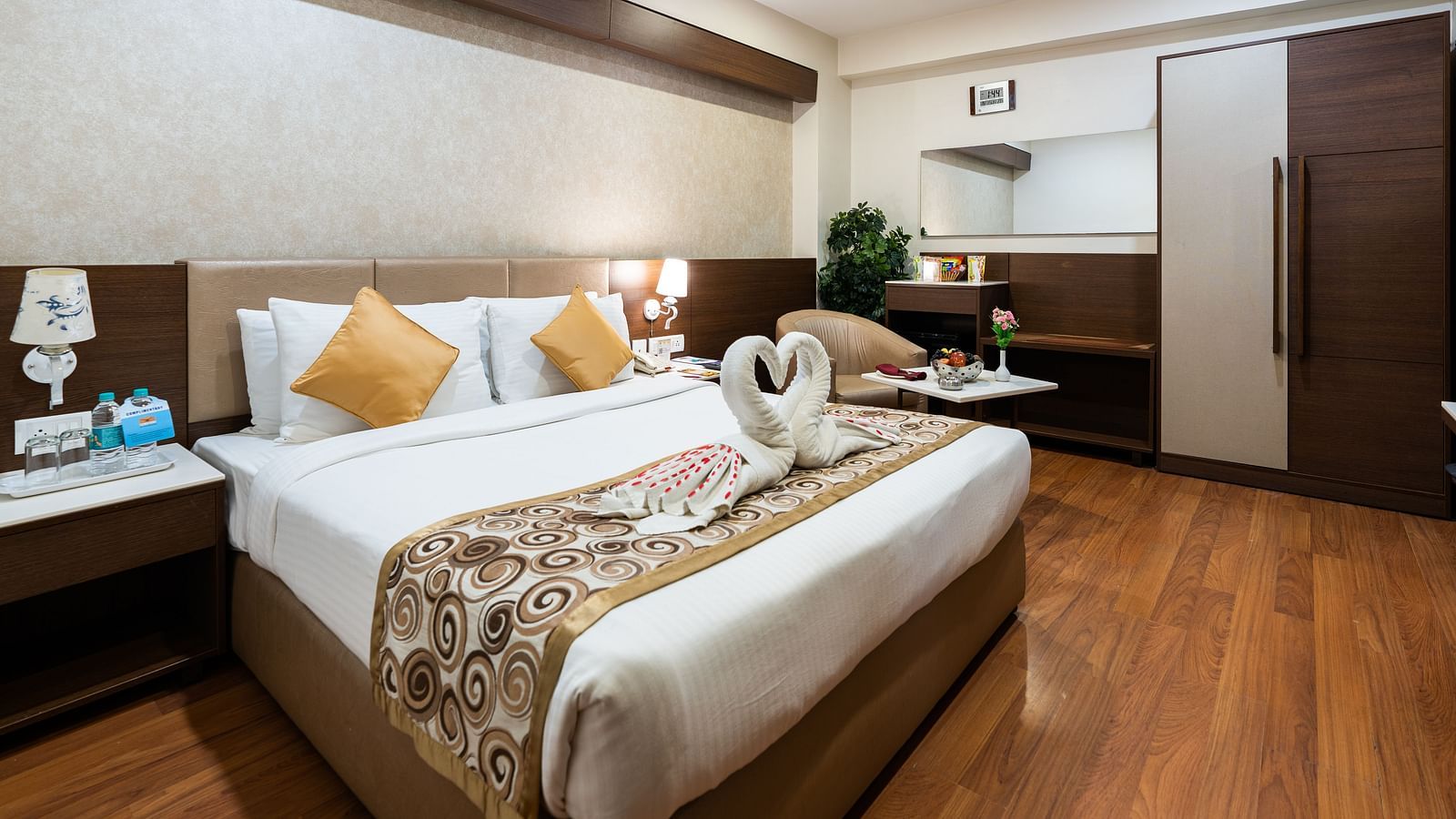 A well-appointed room at Hotel Pai Vista, Mysore