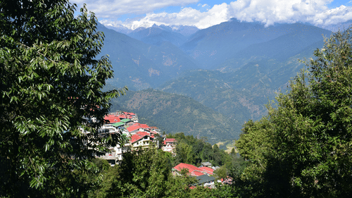 Sub aerial view of a hill station