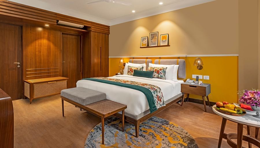 Interiors of the two bedroom royal apartment at Aloha on the Ganges Rishikesh