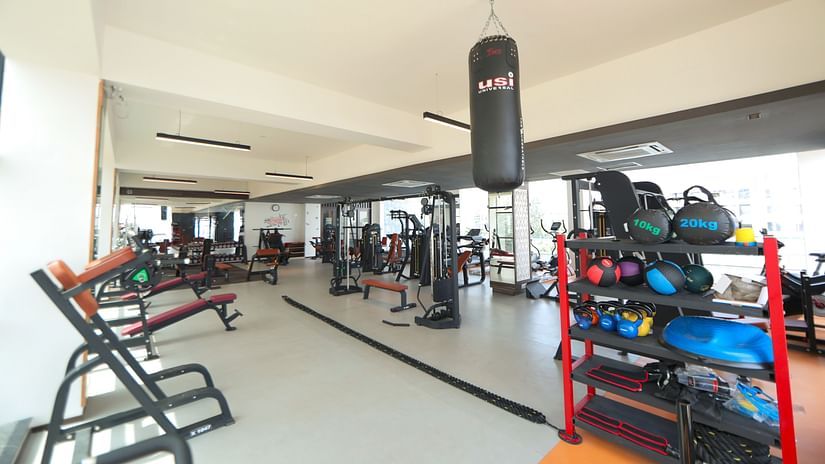 Strength training area in gym