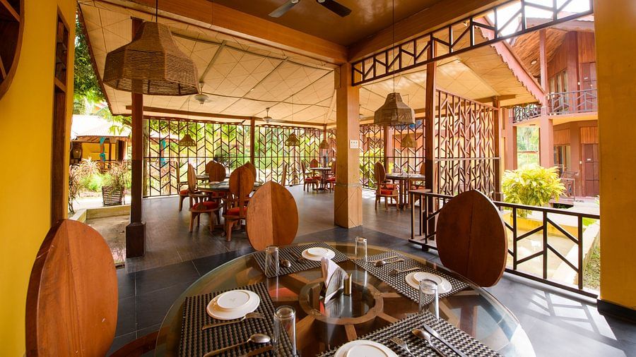 outdoor seating area at our restaurant on Neil Island