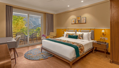 Interiors of the two bedroom royal apartment at our hotel in Rishikesh