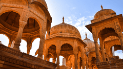 The tomb of a temple in Rajasthan