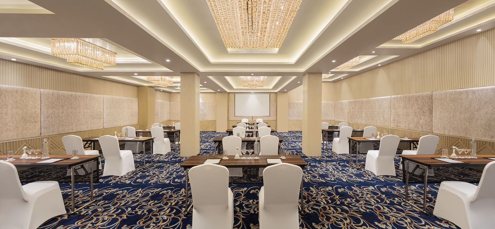 Carnival banquet hall setting at Essentia Luxury Resort & Spa, Udaipur.