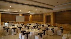 The table-chair sets inside the banquet hall