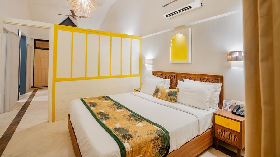 Shri Radha Brij Vasundhara Resort & Spa, Mathura Govardhan Bedroom
