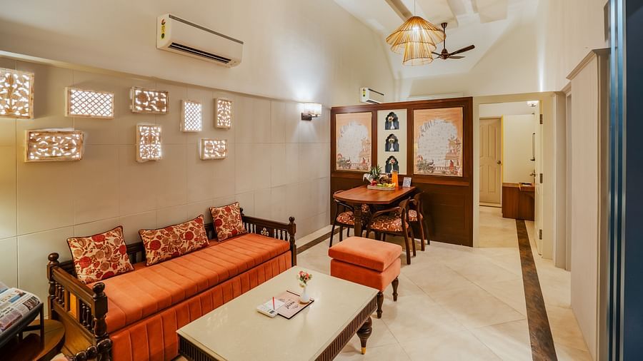 Shri Radha Brij Vasundhara Resort & Spa, Mathura Govardhan Living area