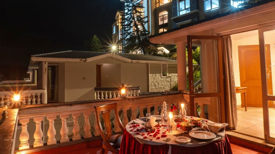 Candle Light Dinner at Balcony