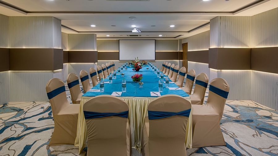 U-shaped seating at the board room at Le Foliage by TGI, Bangalore